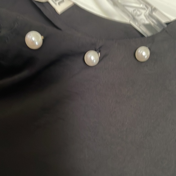 Women’s Black silk GLAM blouse Size M - Picture 3 of 3